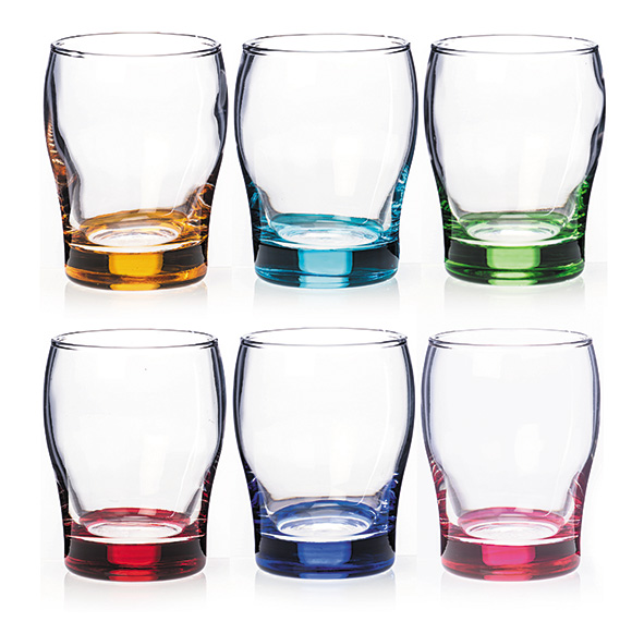 Rainbow Juice Glasses 360cc Party 6 Pack