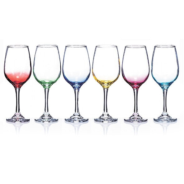 Gradual Rainbow Wine Glasses Set 6