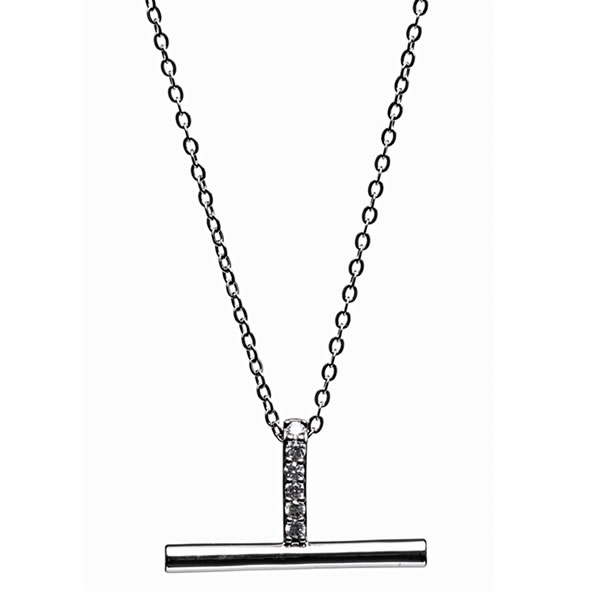 Sterling Silver Links T-Bar Necklace – Blacoe Jewellers