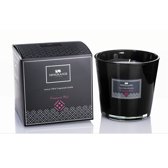 Pomegranate Musk Luxury 3-Wick Conical Candle